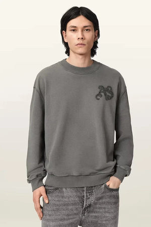 Sudadera extragrande de algodón para hombre AllSaints INSIGNIA