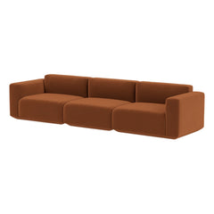 & Tradition - Sofá de terciopelo de 3 plazas Develius EV1 | Cannelle