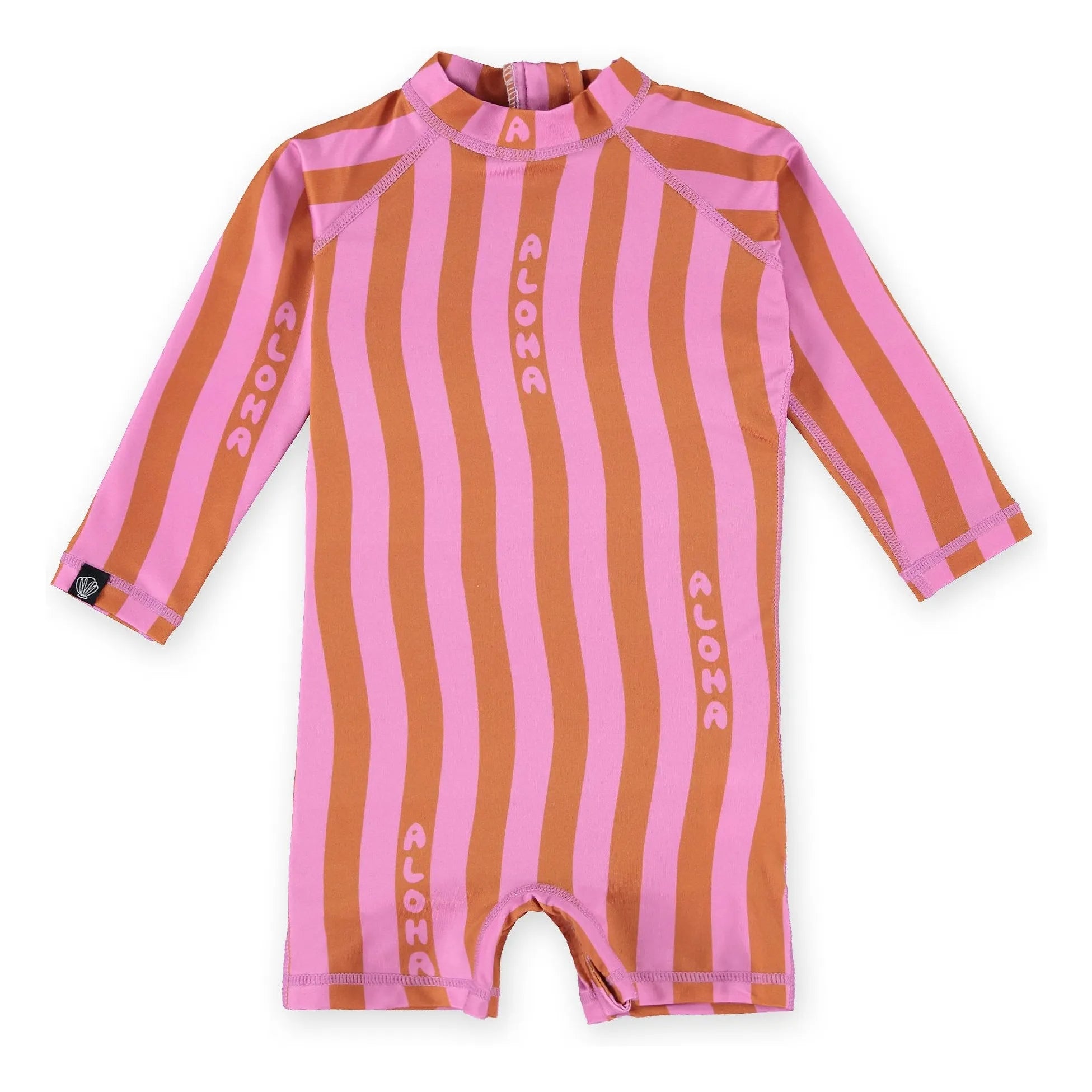 Beach & Bandits - Aloha Rayas Fibras Recicladas Traje de Baño con Protección UV | Rosa
