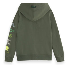 Scotch & Soda - Sudadera con cremallera Artwork | Verde