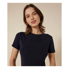 Petit Bateau - Camiseta de cuello redondo de algodón orgánico | Azul marino
