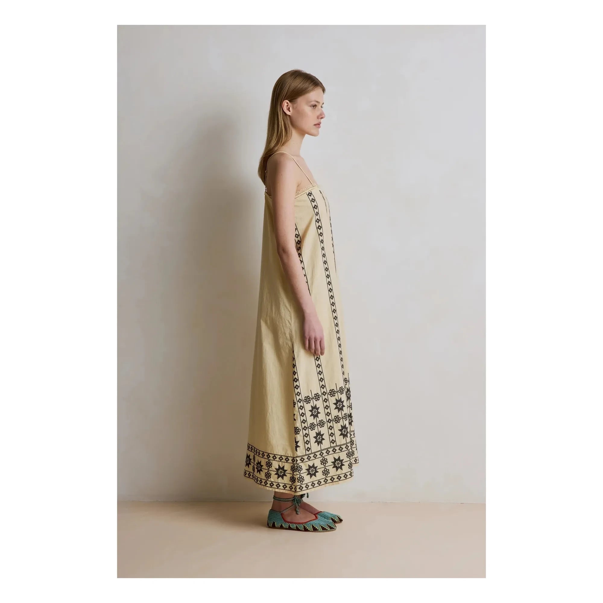 Hod - Vestido de algodón Constance | Champaña