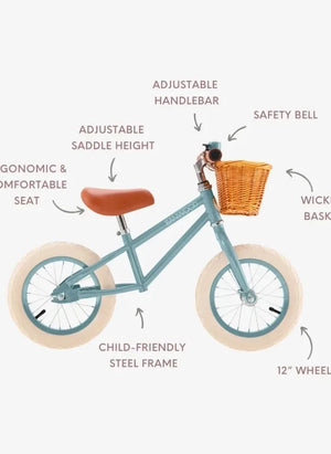 Banwood - First Go 12" Bicicleta de Equilibrio | Teal Blue