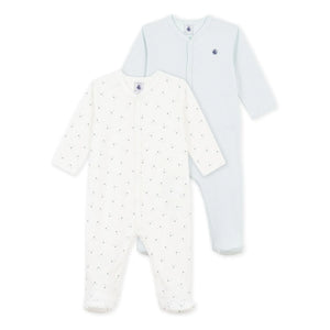 Petit Bateau - 2’li Dors Bien Oursons Organik Pamuklu Pijama Takımı | Yeşil