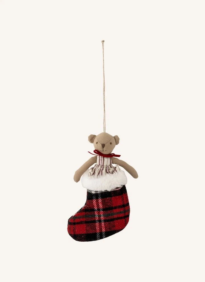 Bloomingville Mini - Adorno Navideño Oso | Rojo