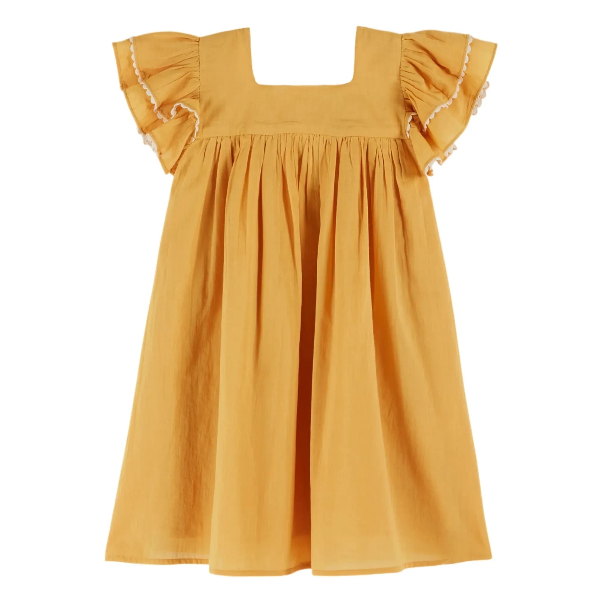 Emile et Ida - Vestido amarillo con volantes Voile