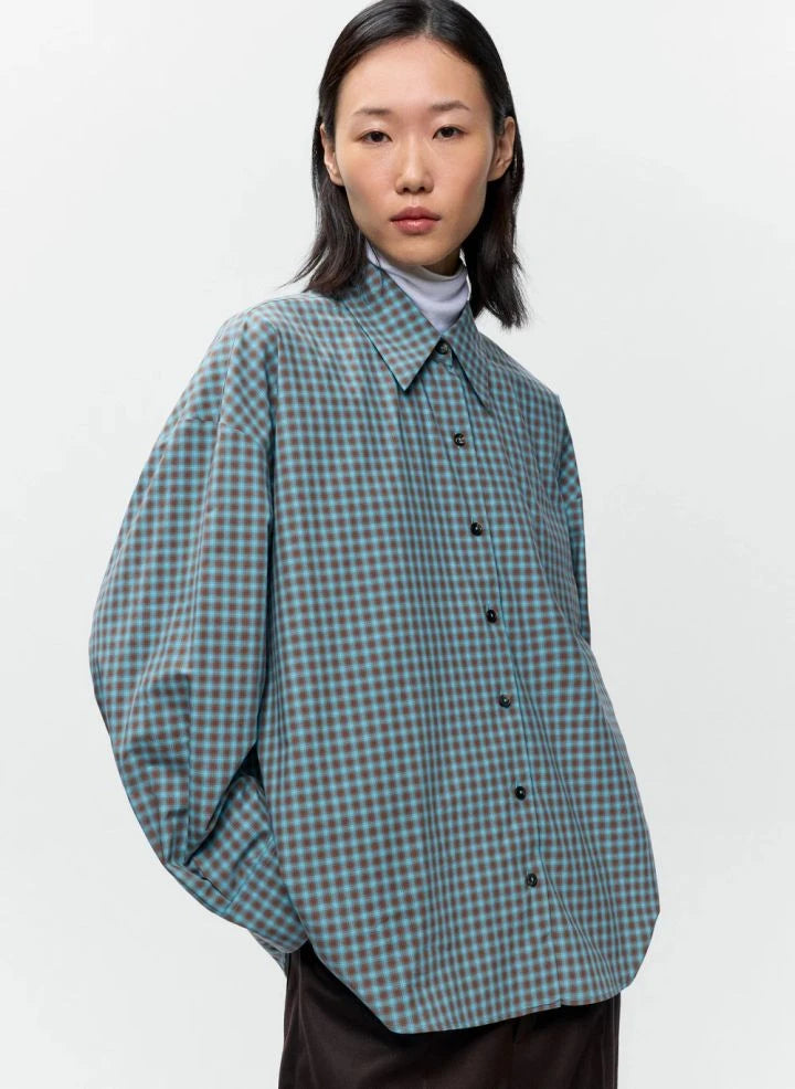 Cordera - Camisa de cuadros de algodón | Azul
