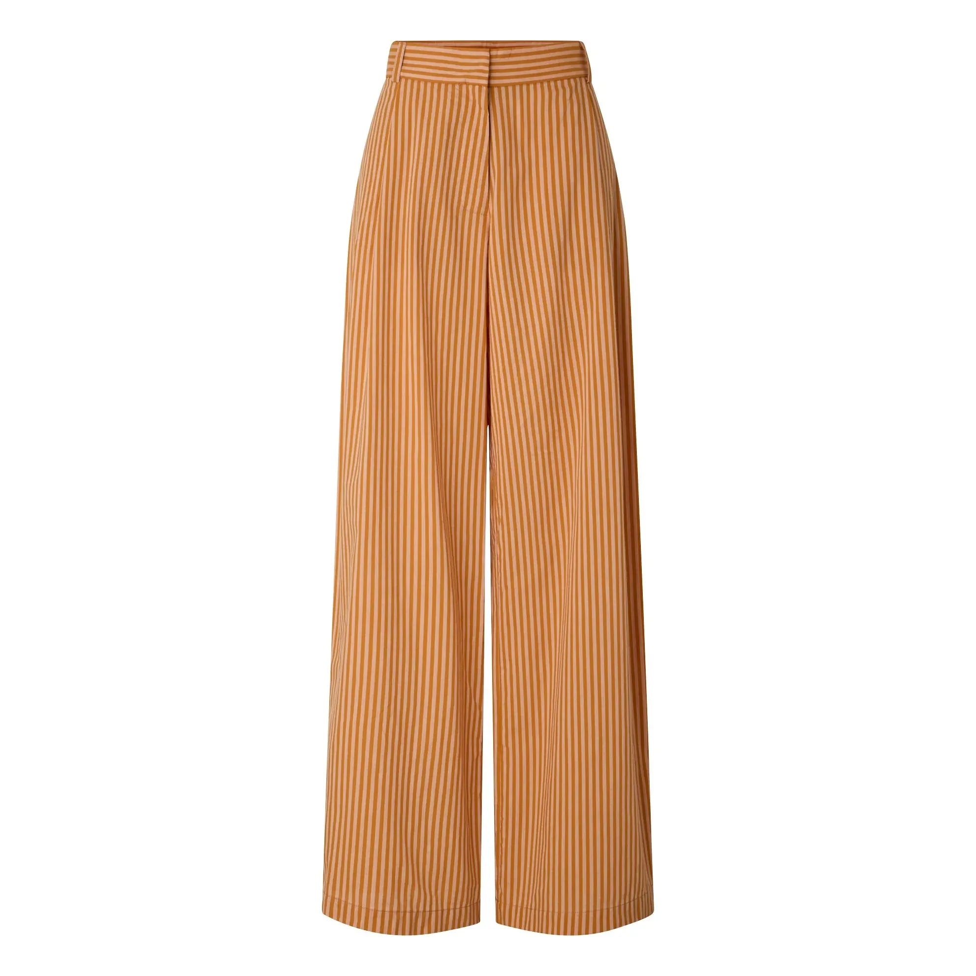 Sessùn - Pantalones de algodón a rayas Provencia | Naranja
