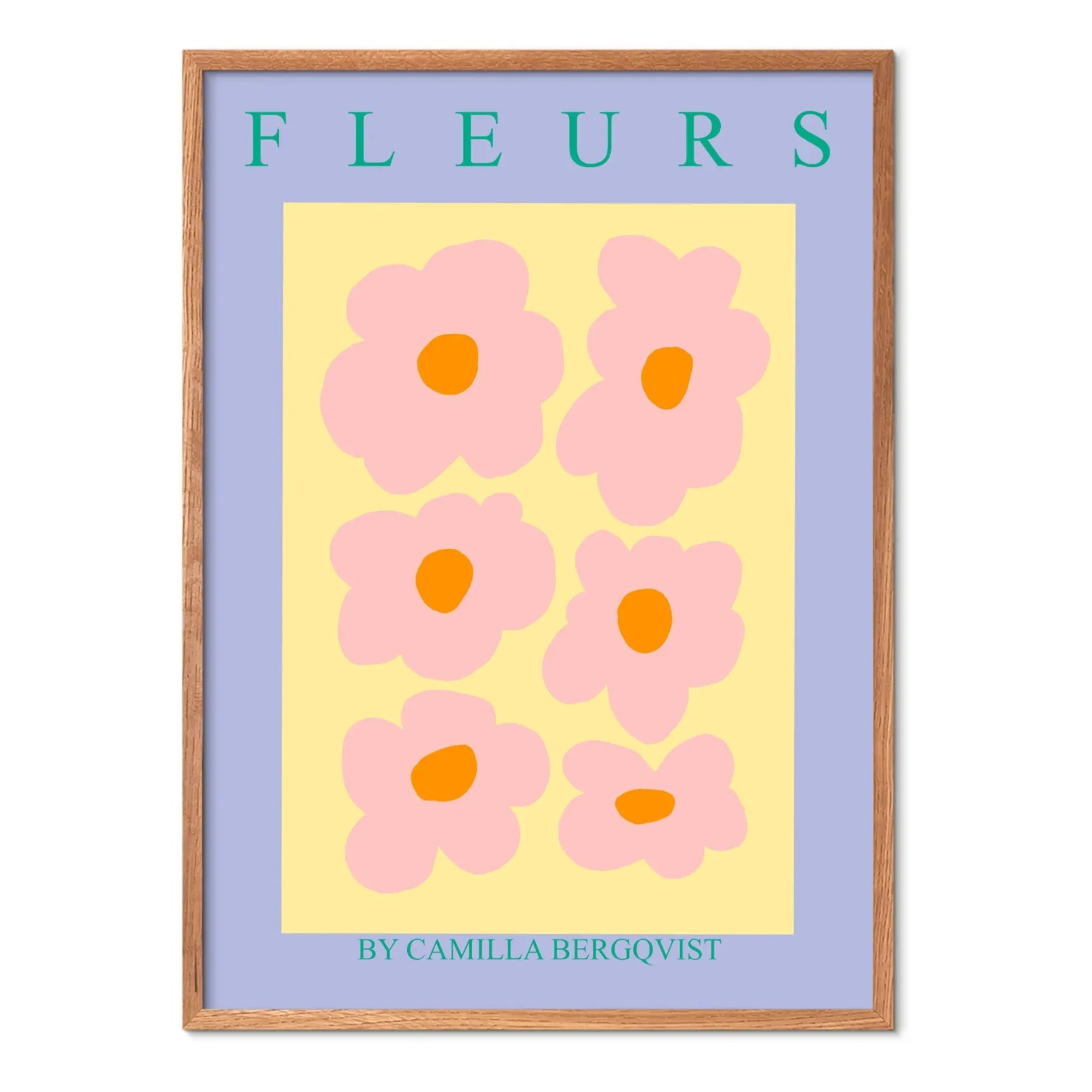 Póster y marco - Póster Fleurs Gul sin marco