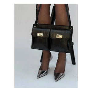 BY FAR - Bolso de cuero de cabra Billy | Negro