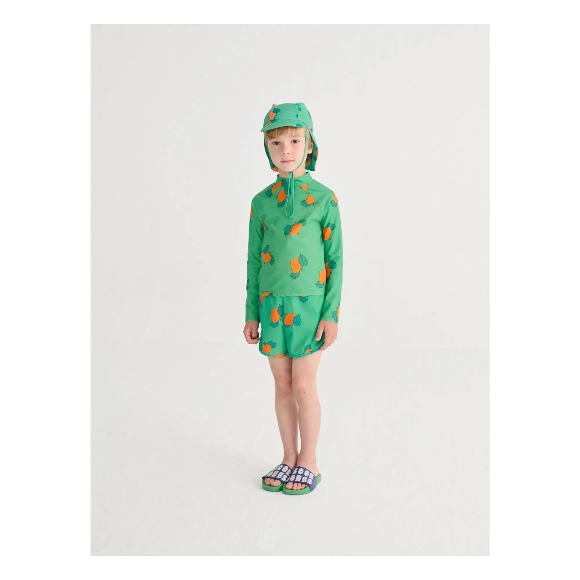 Bobo Choses - Camiseta de baño con protección UV naranja Fibras recicladas | Verde