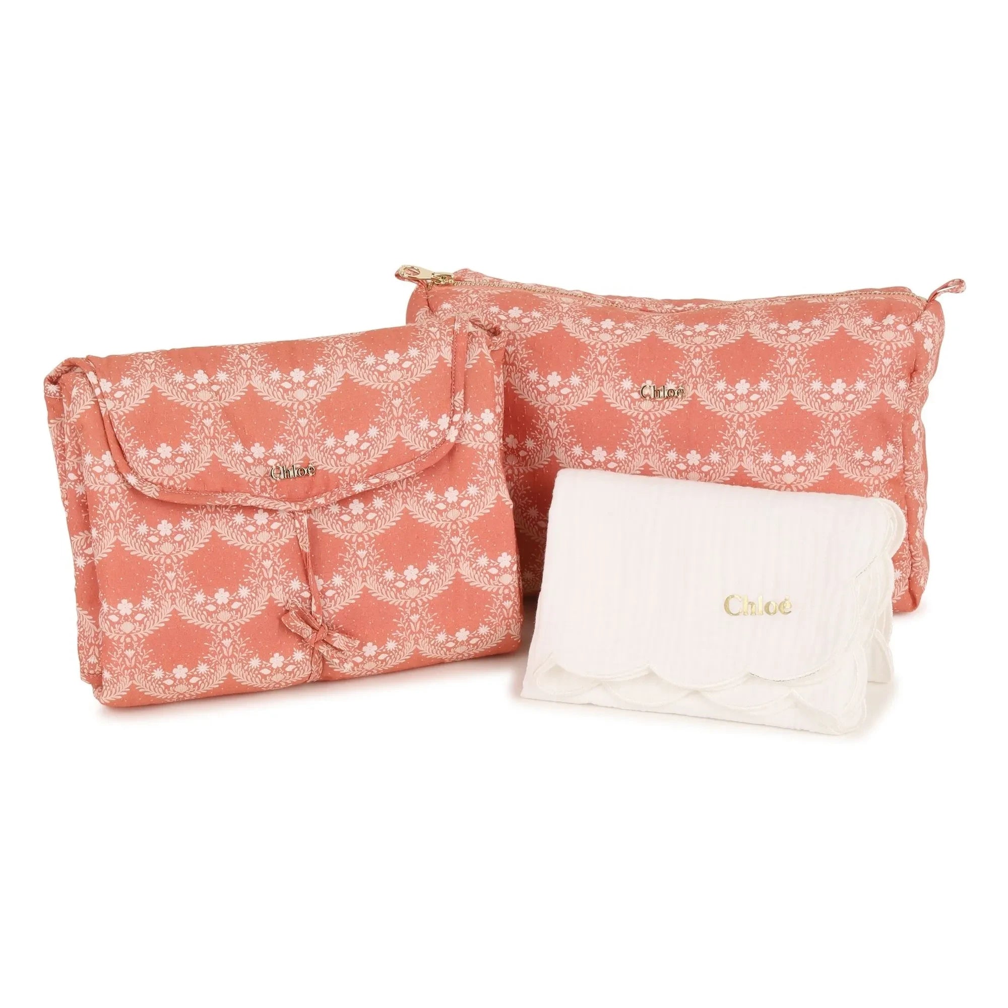 Chloé - Set de regalo de nacimiento de algodón orgánico | Melocotón