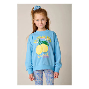 Tumble N'Dry - Sudadera Oversize Vital Citrons de Algodón Orgánico | Azul claro