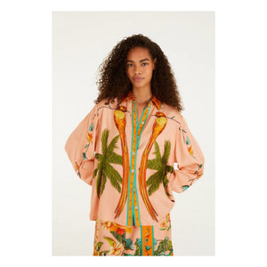 Farm Rio - Kuşlar gömleği | Mercan
