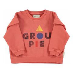 Piupiuchick - Sudadera con volantes de algodón orgánico Groupie | Coral
