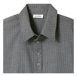 American Vintage - Camiseta de tirantes a rayas | Gris jaspeado