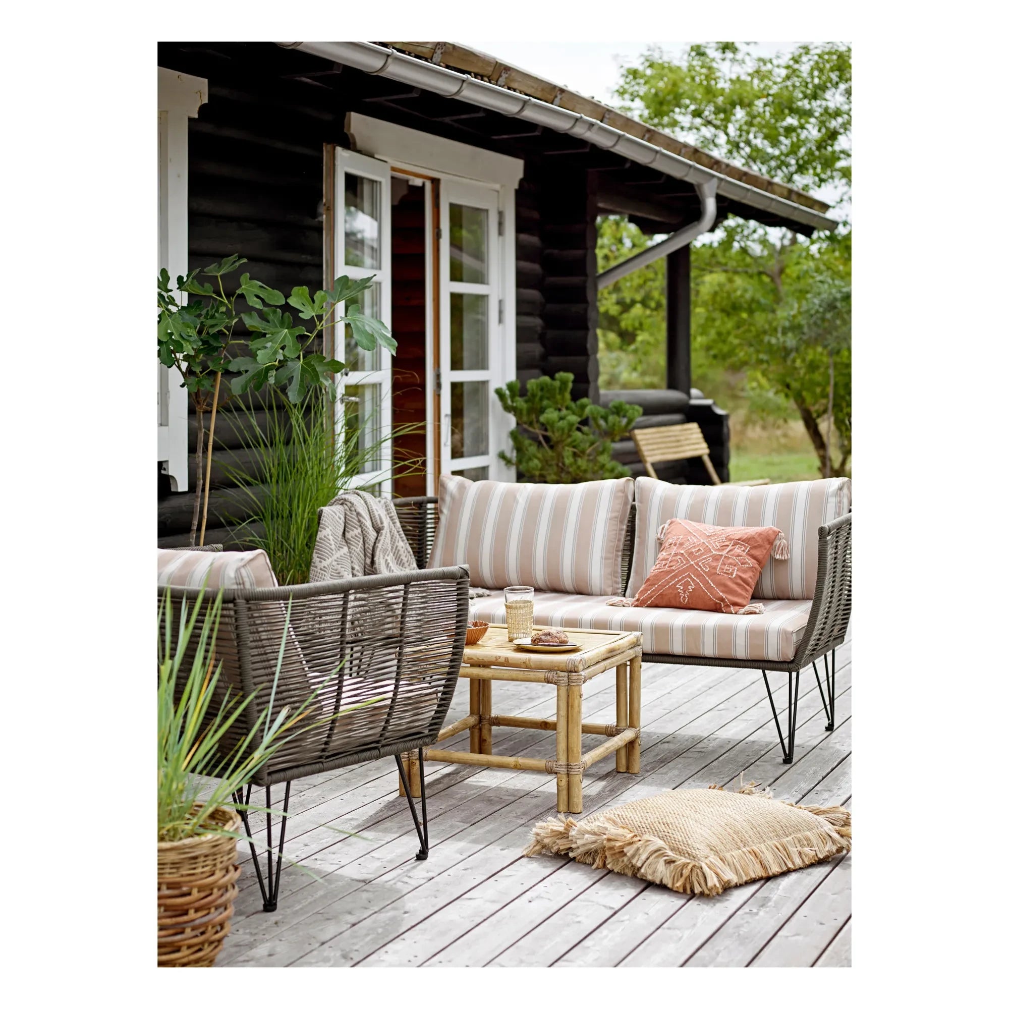 Bloomingville - Silla lounge de exterior Mundo | Verde