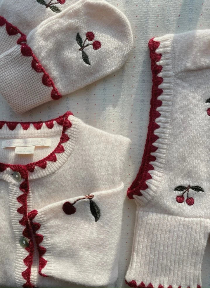 Konges Sløjd - Guantes de lana Collette Cerises | Crudo