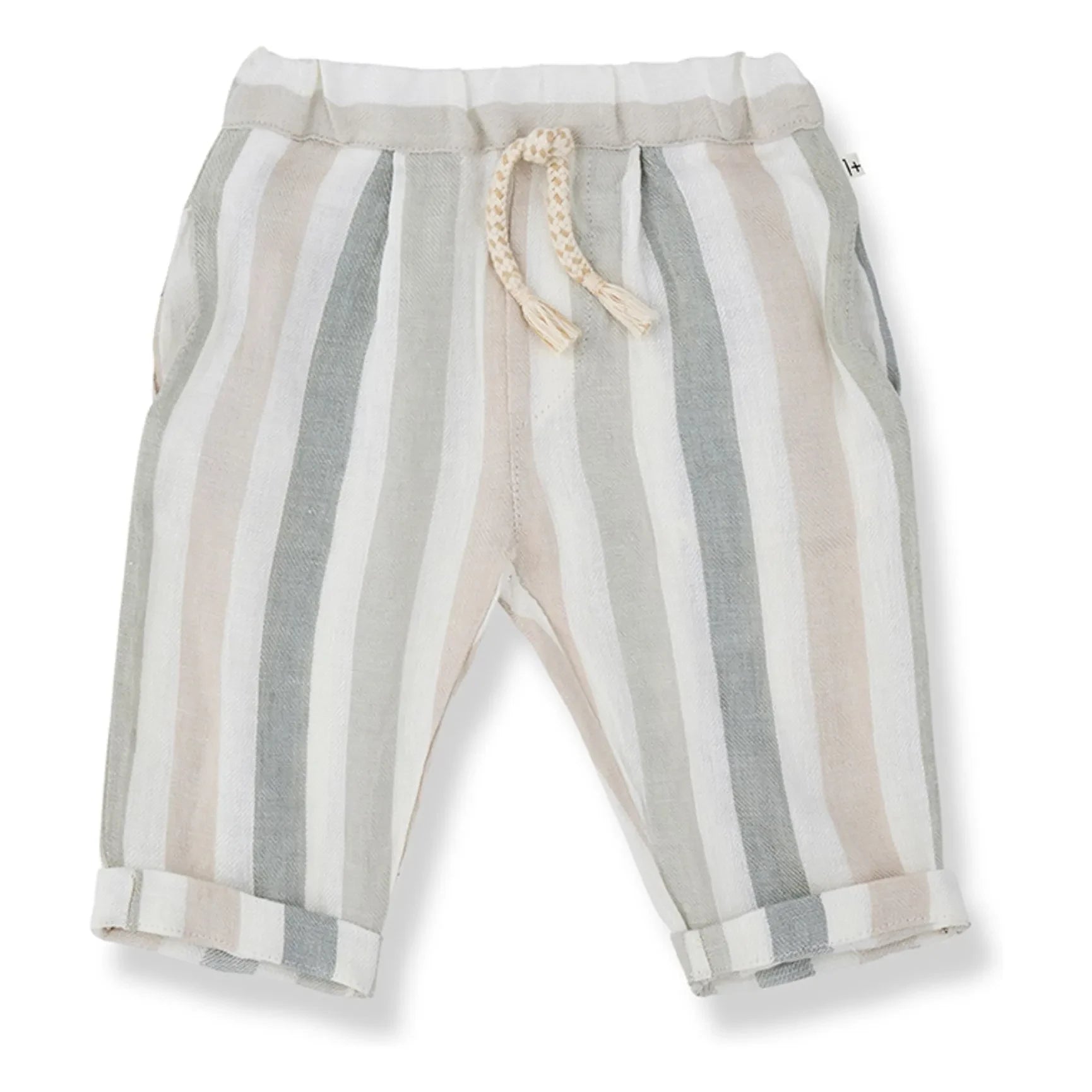 1+ in the family - Regencos Pantalón de lino a rayas | Crudo
