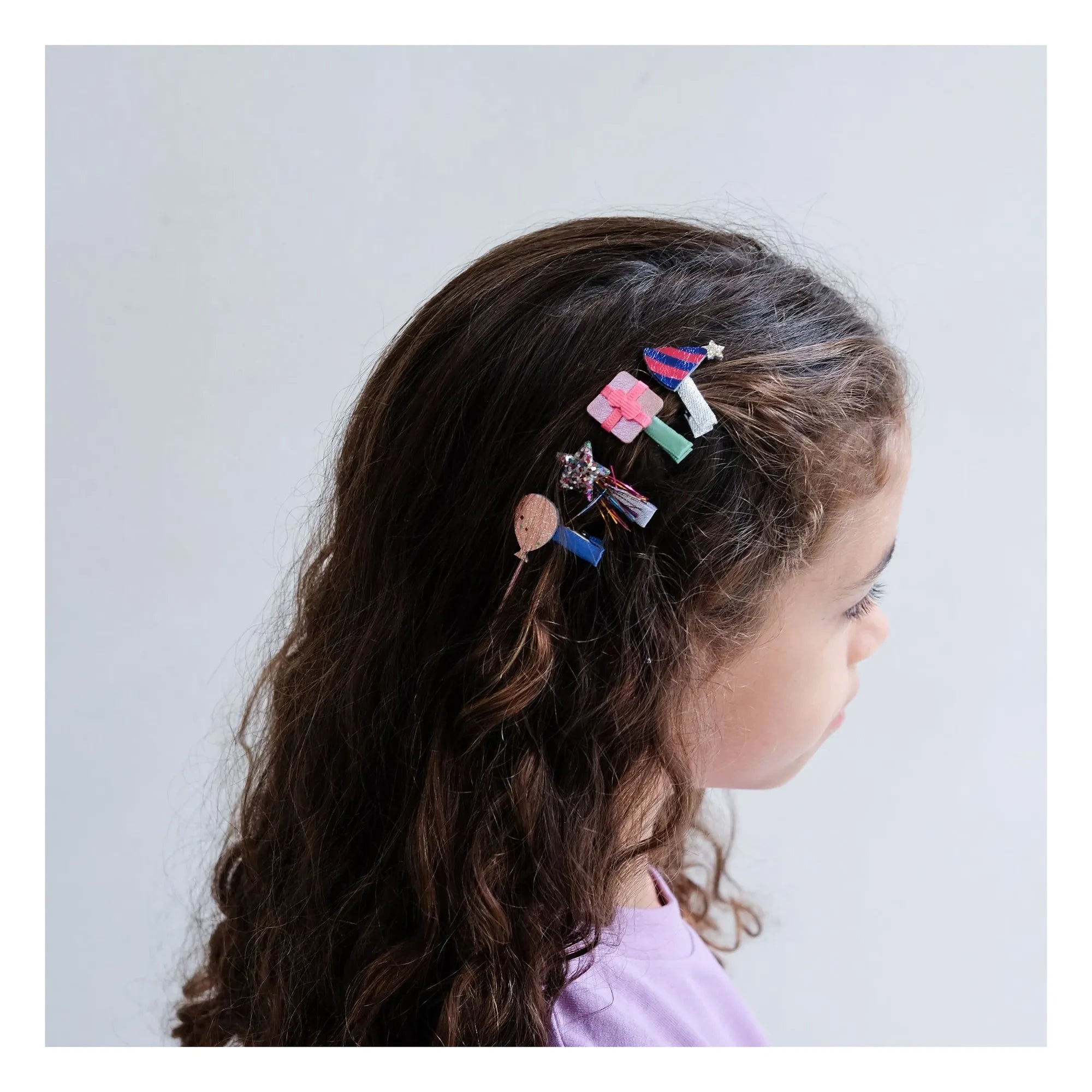Mimi & Lula - Set de 8 Mini Horquillas para Fiesta de Cumpleaños | Rosa