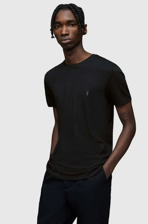 AllSaints - Camiseta Tonic de manga corta con cuello redondo