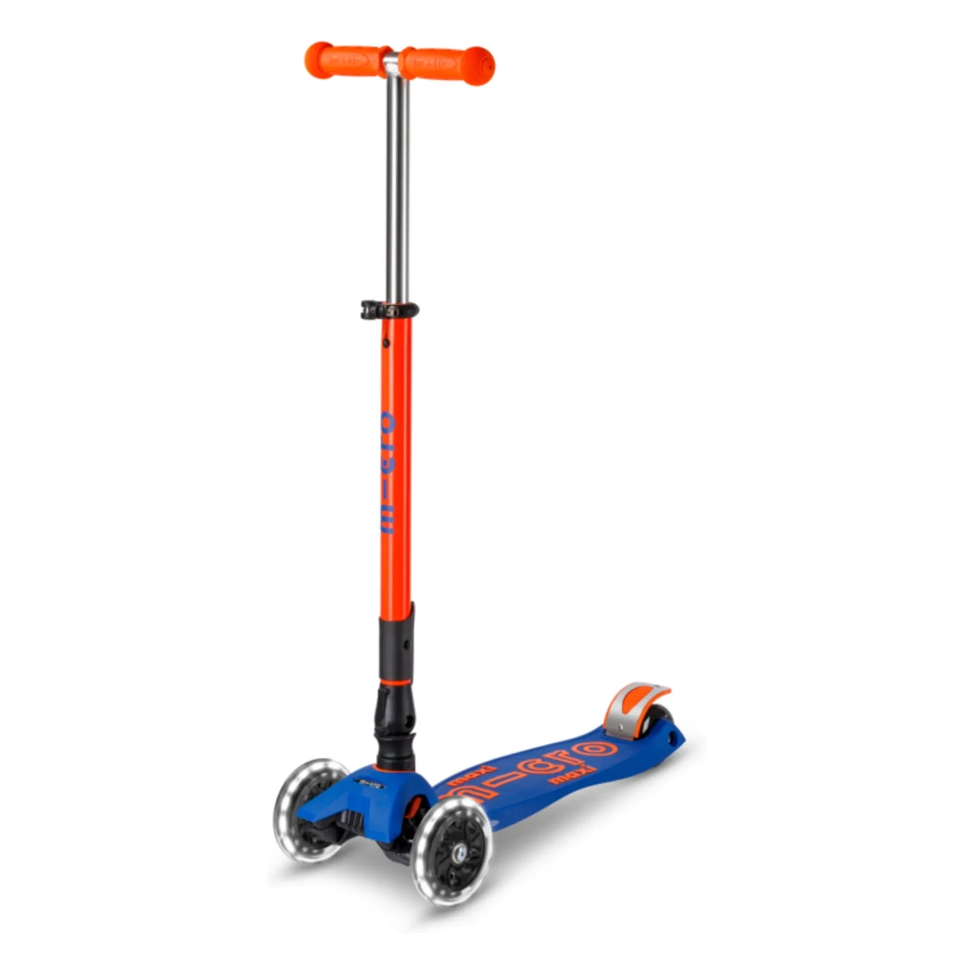 Patinete Micro - Maxi Plegable Neón LED | Naranja