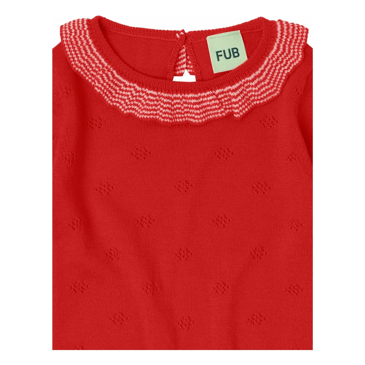 FUB - Body con volantes de lana merino | Rojo