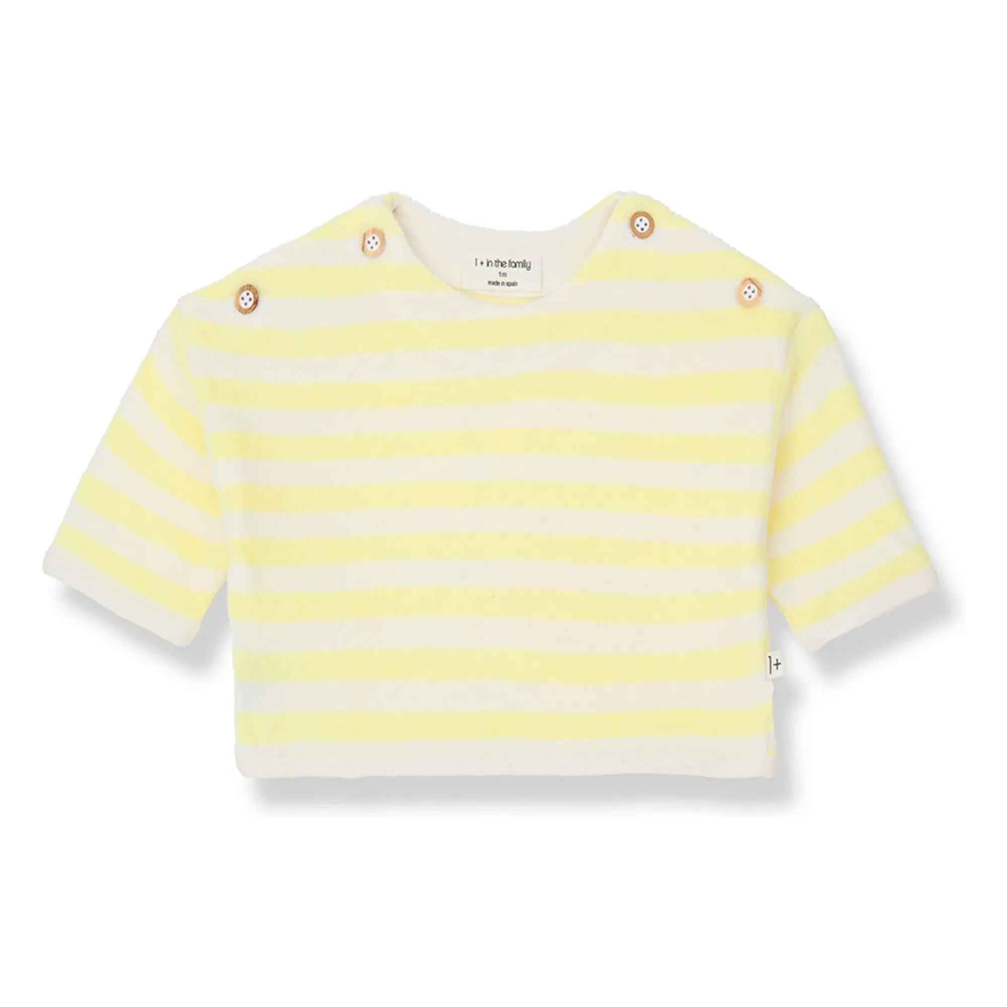 1+ en la familia - Jersey de toalla a rayas Poseidon | Amarillo pálido