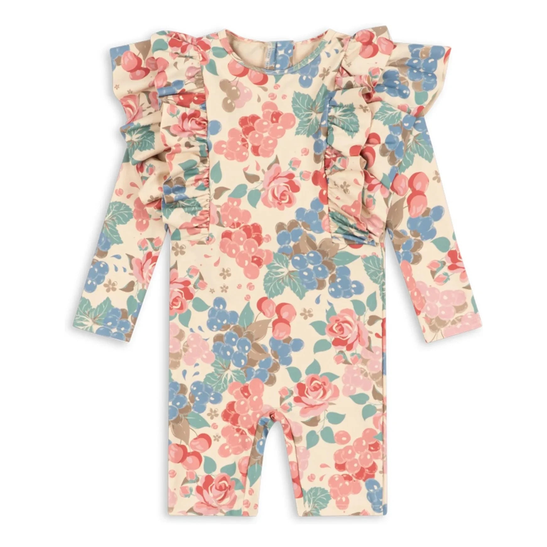 Konges Sløjd - Bañador Manuca Fleurie con protección UV de fibra reciclada | Beige