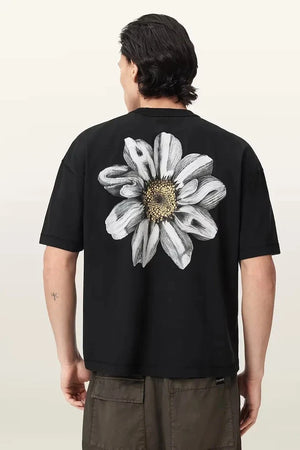 Camiseta extragrande de algodón AllSaints para hombre PETALS