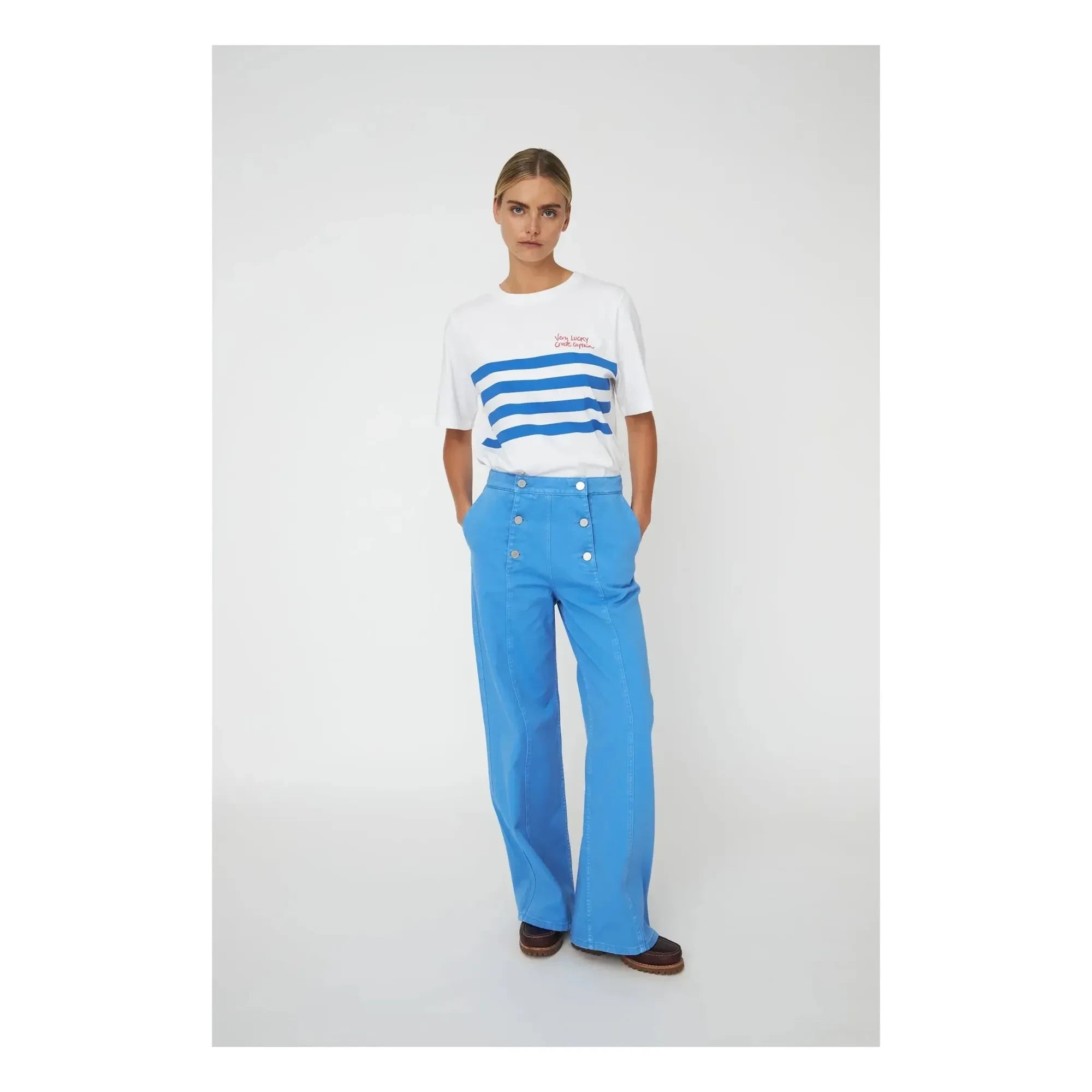 Stella Nova - Pantalones de algodón orgánico Sailors | Azul