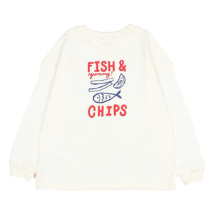 Búho - Camiseta de algodón orgánico Chips | Blanca