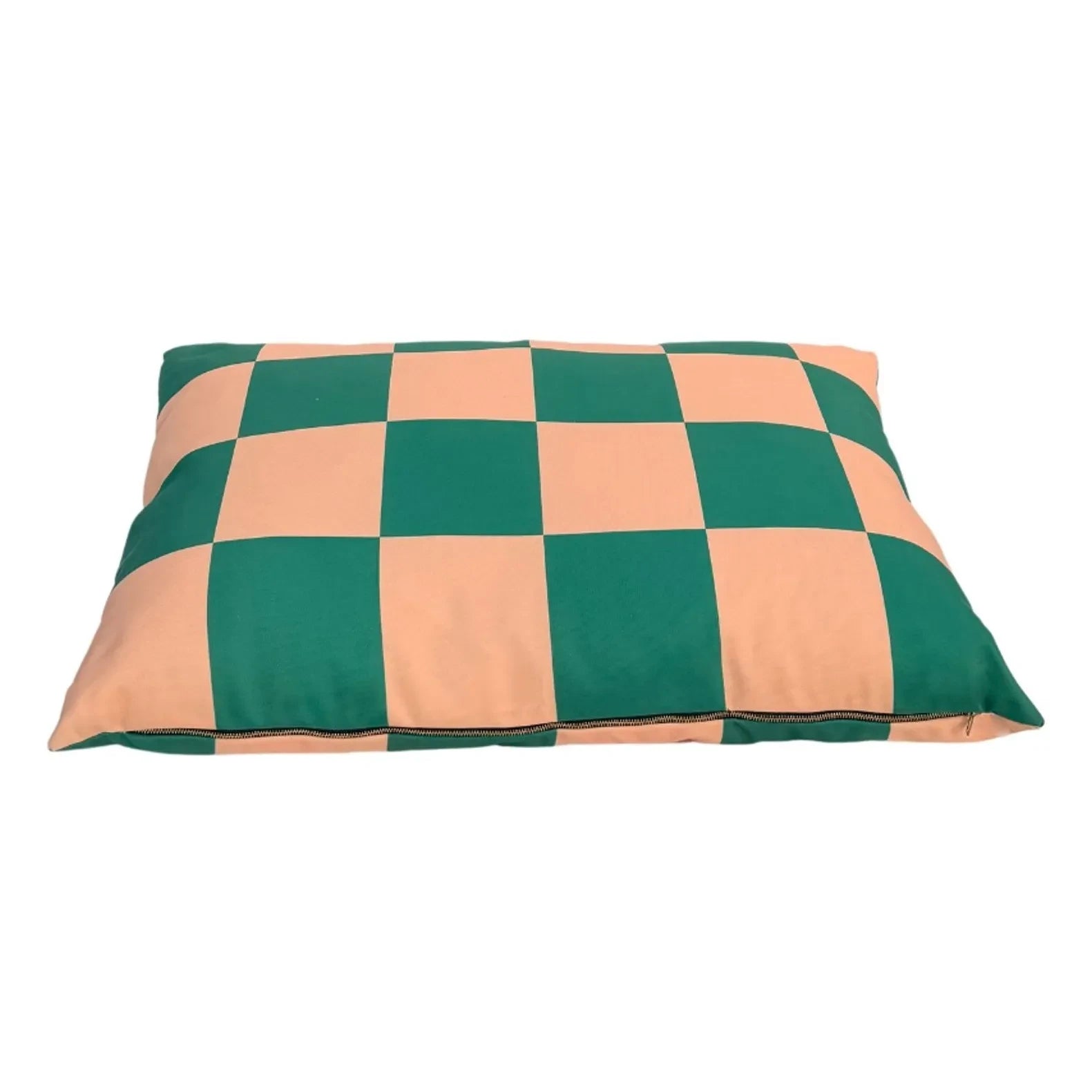 Aprobado por Fritz - Cama para perro a cuadros | Verde