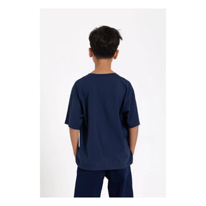 Smallable Kid - Camiseta de algodón orgánico Nils | Azul lavado