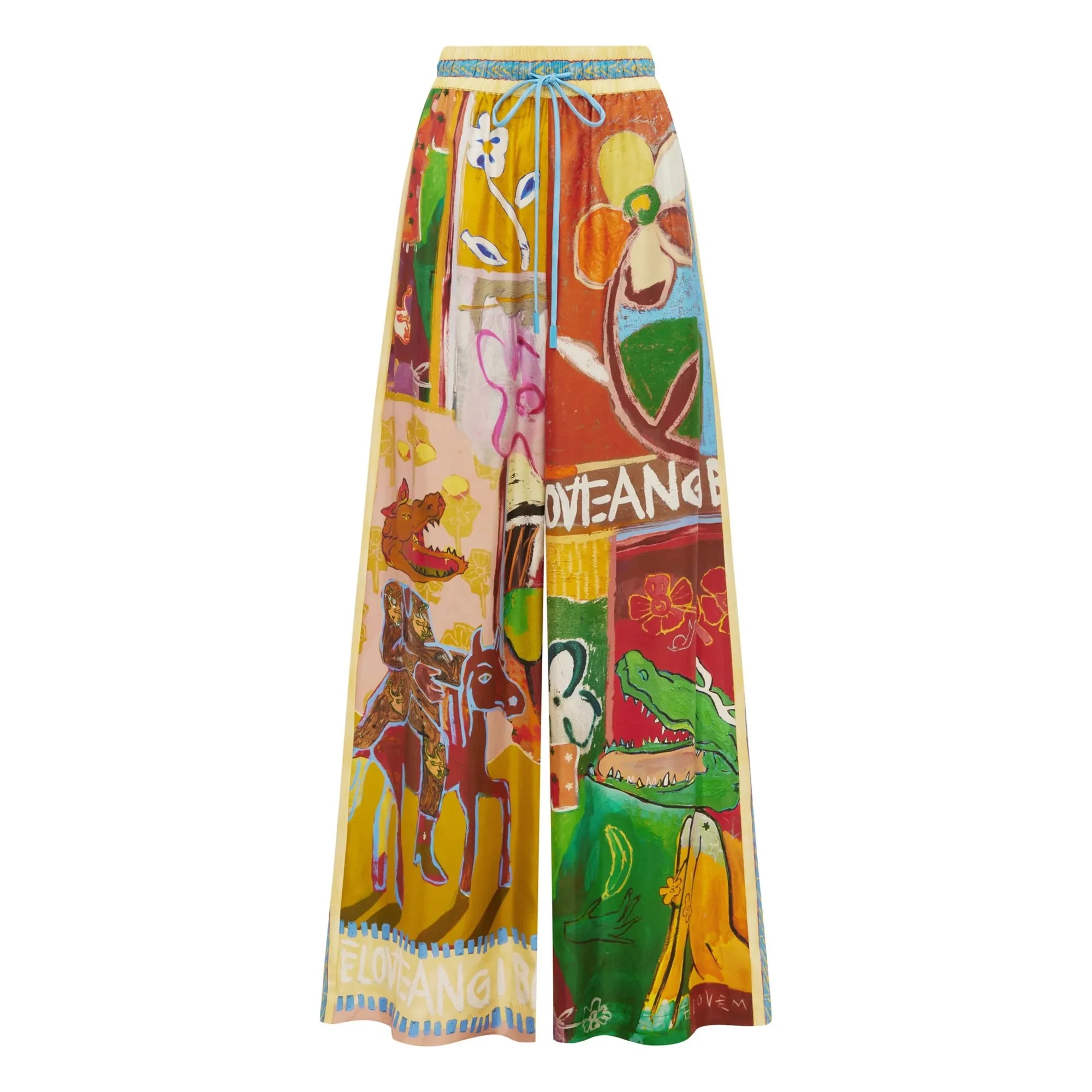 Pantalones de seda Mlak de Alémais | Marrón