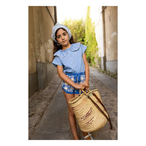 Louis Louise - Blusa Feston May Chambray | Azul Claro