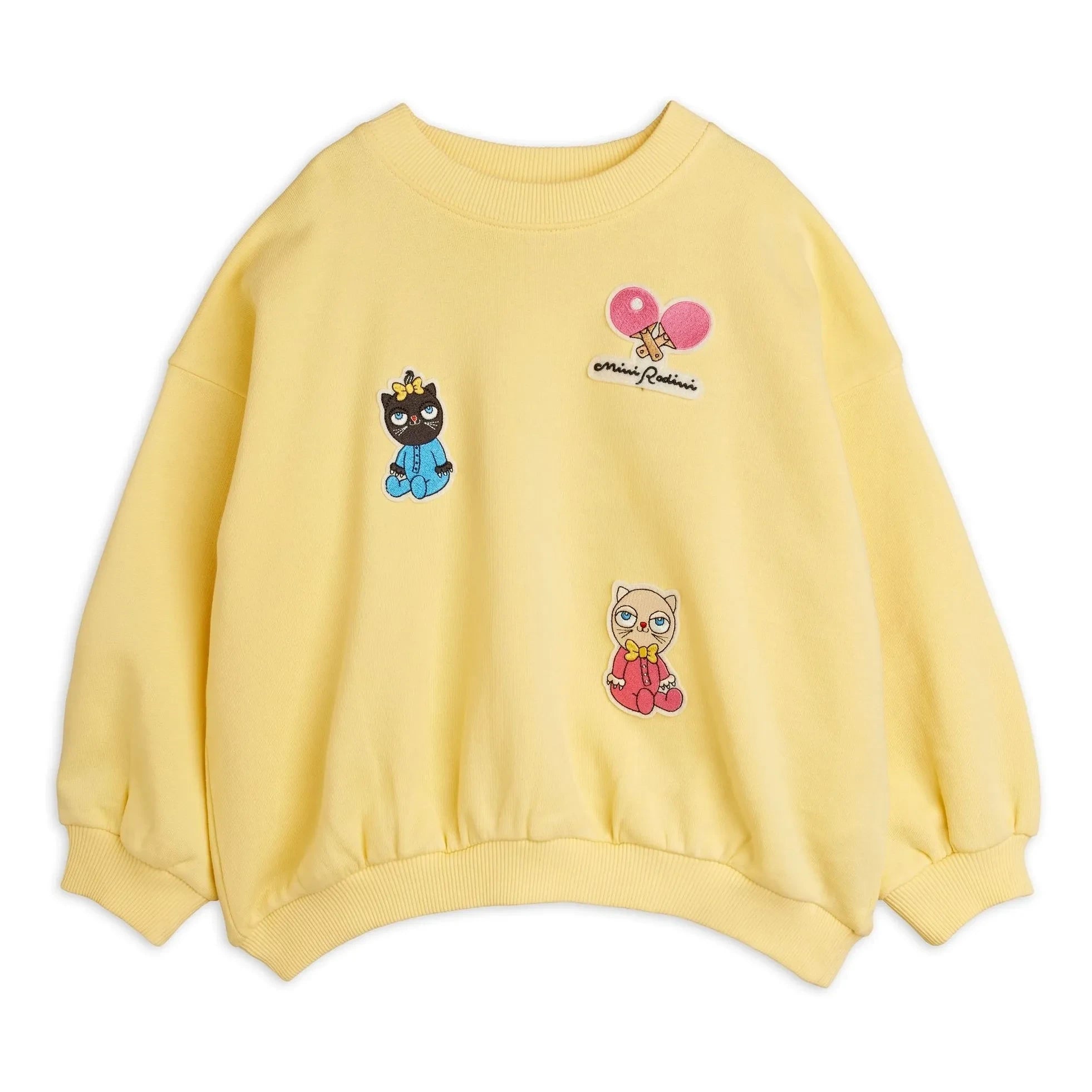 Mini Rodini - Parche de sudadera de algodón orgánico con animales | Amarillo