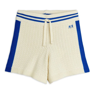 Mini Rodini - Pantalones cortos de punto de algodón orgánico | Crudo