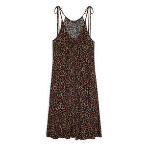 Anine Bing - Vestido estampado de leopardo Flora | Marrón