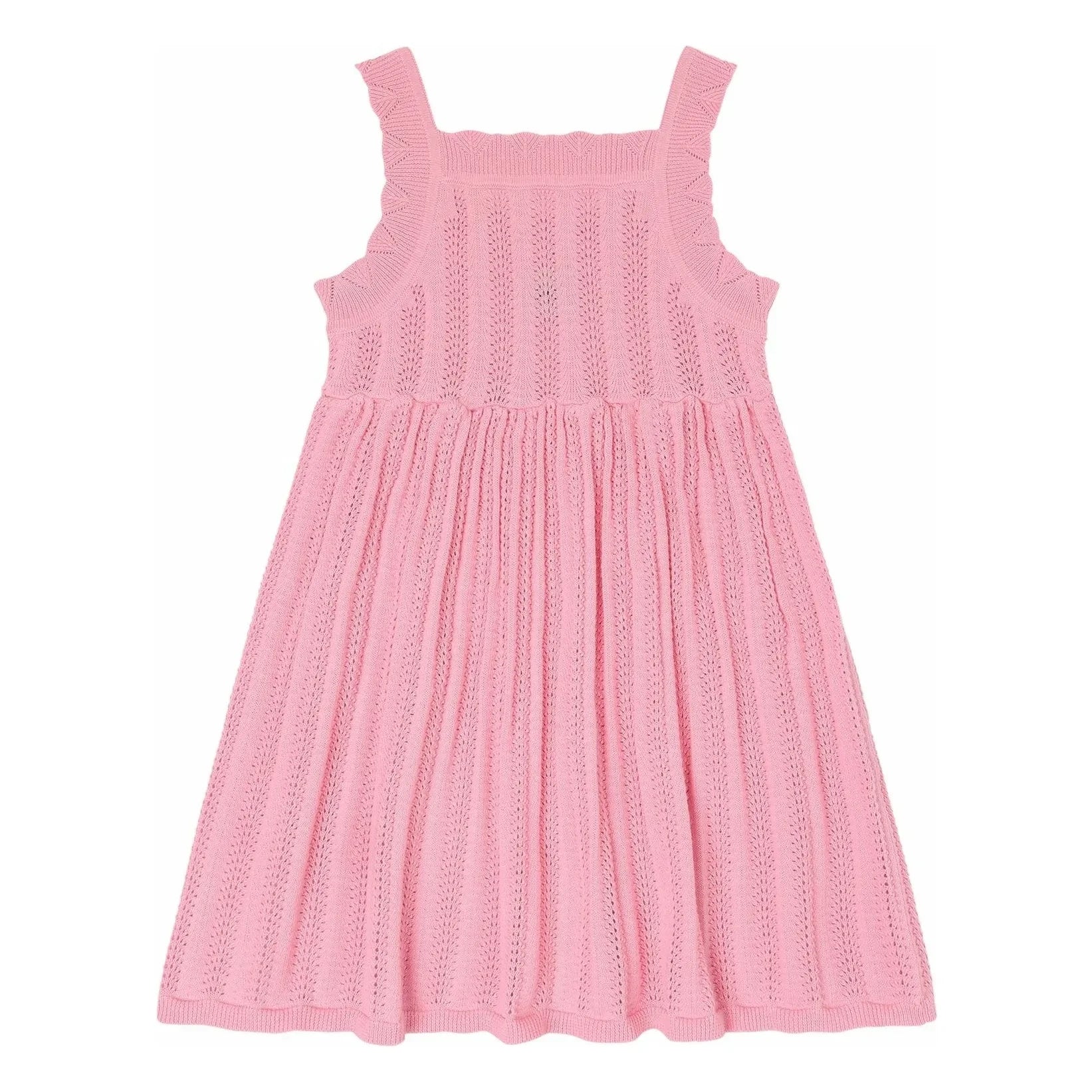 FUB - Vestido de Verano de Punto Fino de Algodón Orgánico | Rosa Caramelo