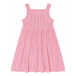 FUB - Vestido de Verano de Punto Fino de Algodón Orgánico | Rosa Caramelo