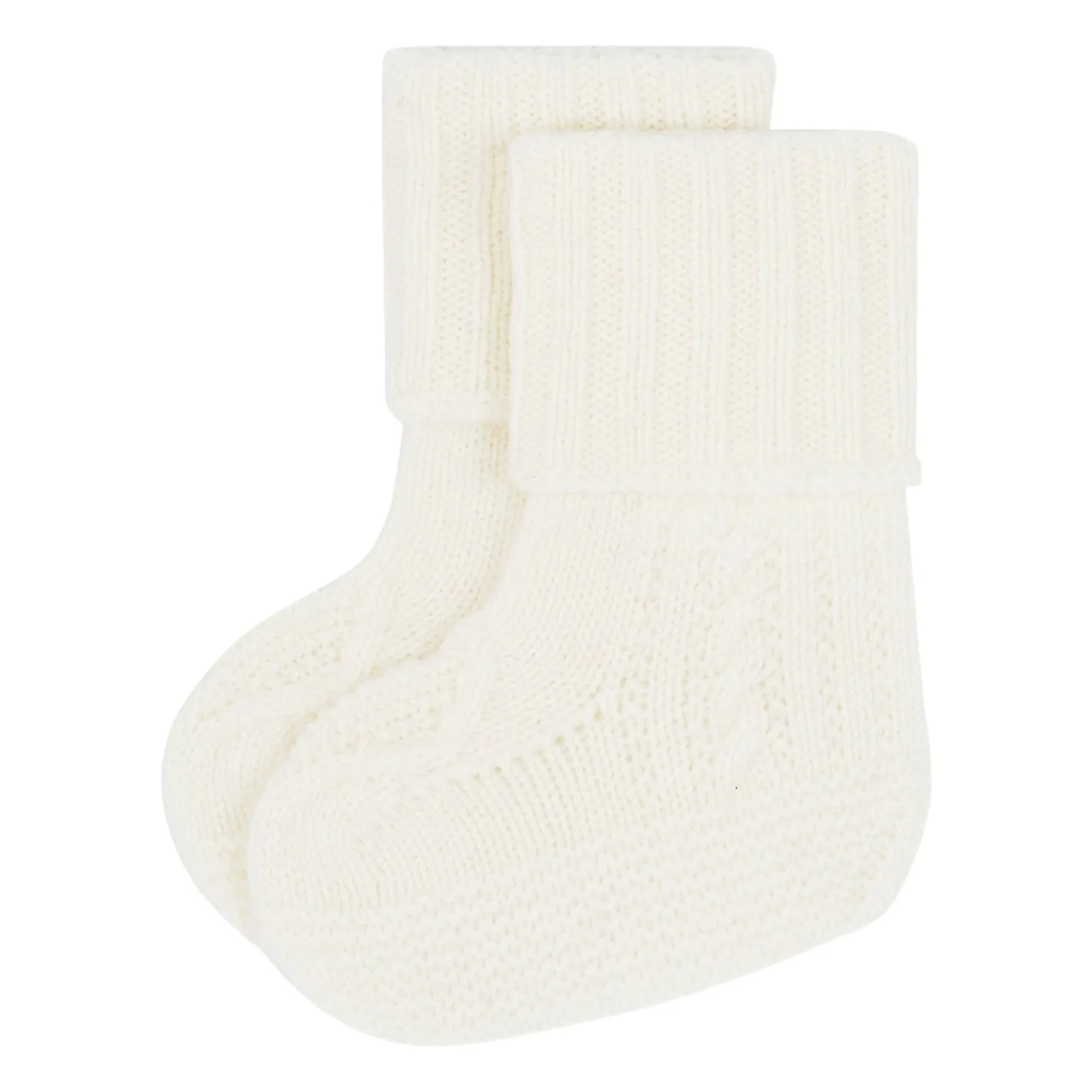 Bompard - Pantuflas de cachemir trenzadas | Crema