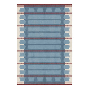 Layered - Alfombra de lana Röllakan Iris | Azul petróleo