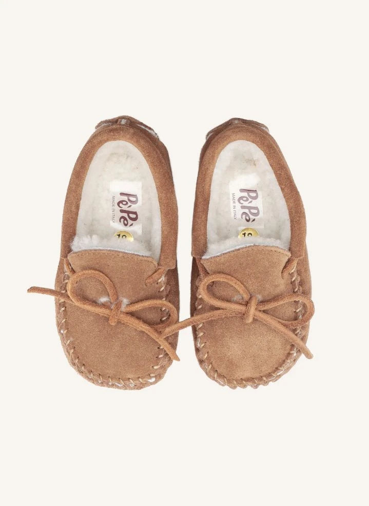Pèpè - Zapatos náuticos de ante forrados | Beige
