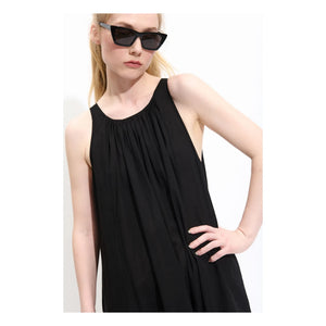 BELLEPIECE - Vestido de velo de algodón Biaccio | Negro
