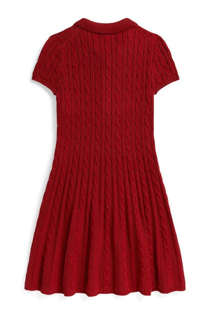 Vestido acampanado de algodón Polo Ralph Lauren
