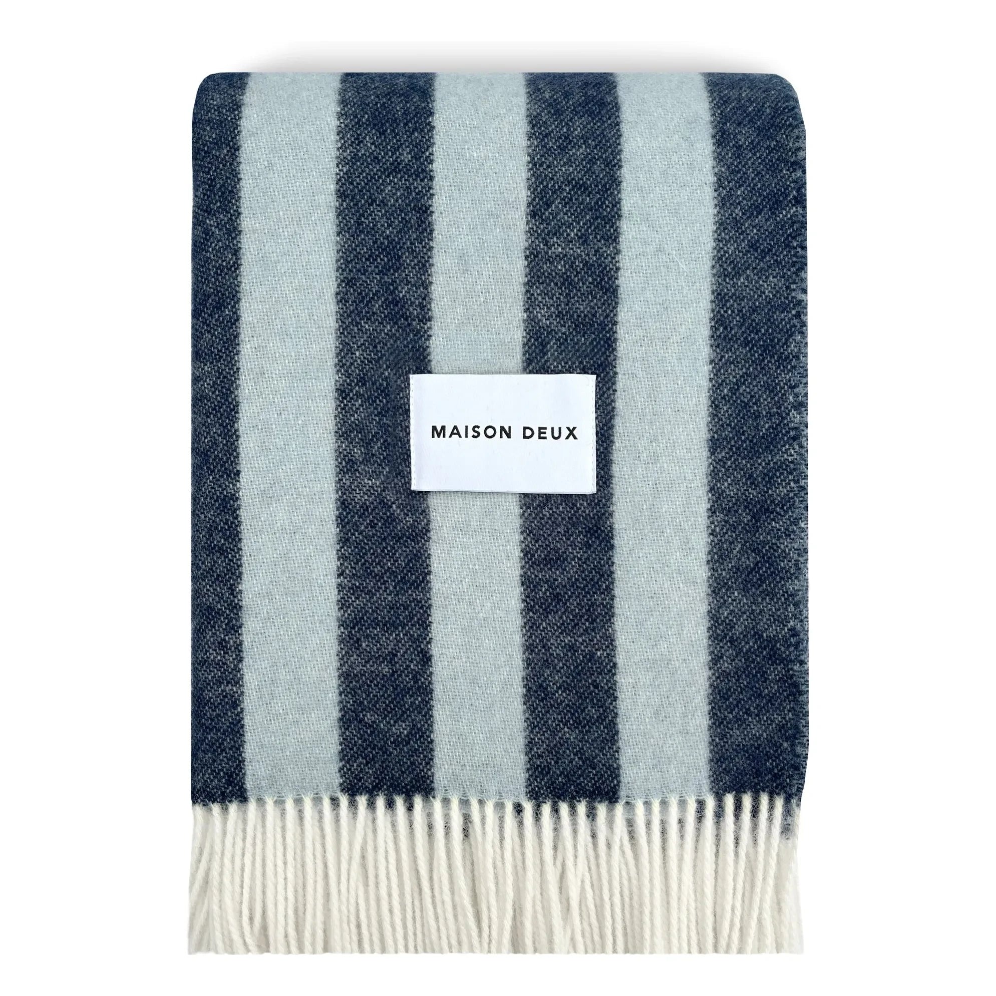 Maison Deux - Manta de lana Candy Wrap | Azul marino