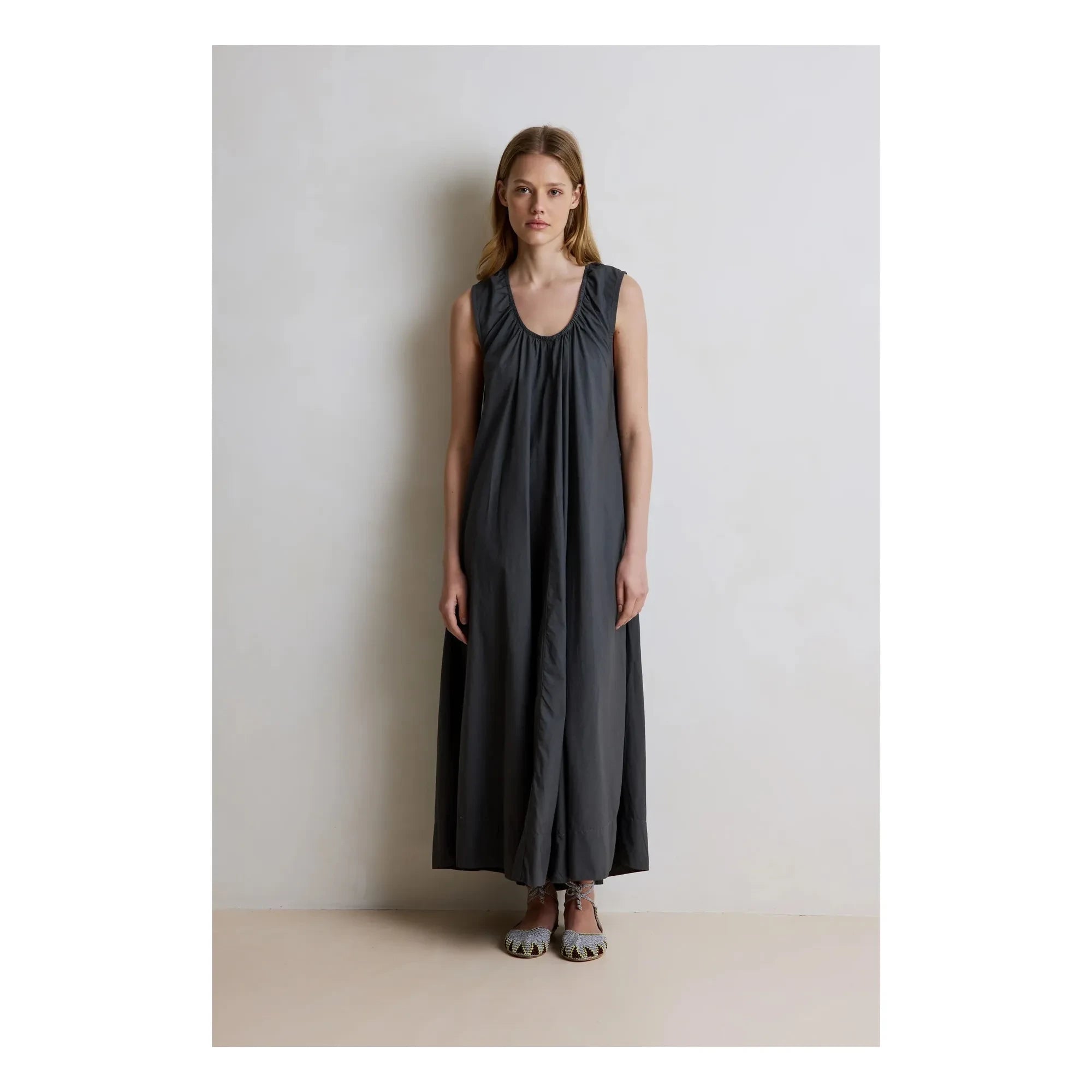 Hod - Vestido de algodón Emmanuelle | Carbon