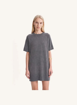 Vanessa Bruno - Vestido Hermione de lana merino | gris jaspeado