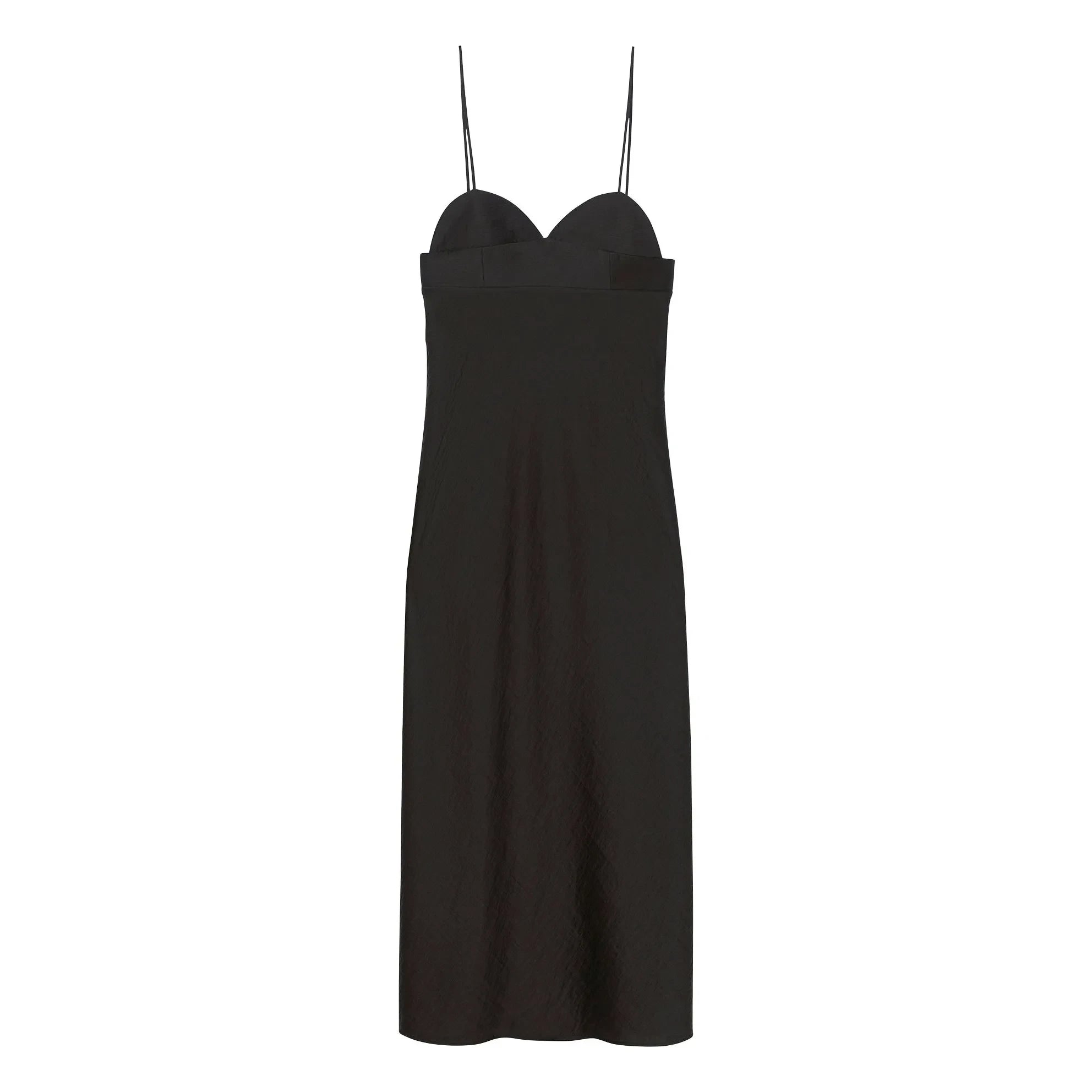 Cordera - Vestido cuello corazón | Negro